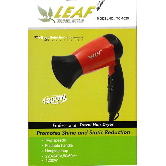 LEAF TC-1029 Secador de Viaje Plegable 1200W