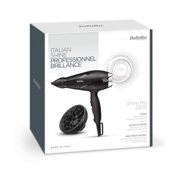 Babyliss 6713DE Secador 2200W dif Ionic Negro/Plata