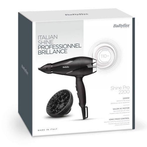 Babyliss 6713DE Secador 2200W dif Ionic Negro/Plata