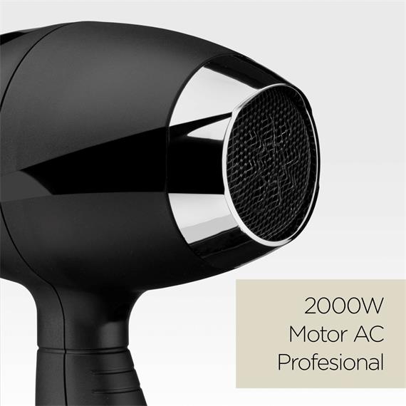 Babyliss 6713DE Secador 2200W dif Ionic Negro/Plata
