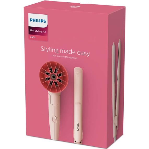 Philips BHP398/00 Kit Secador 1600w y Plancha Serie 3000