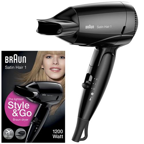 Braun BRHD130E Secador de Viaje 1200W Negro