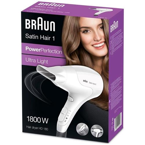Braun HD180E Secador Pelo ligero 1.800w Blanco