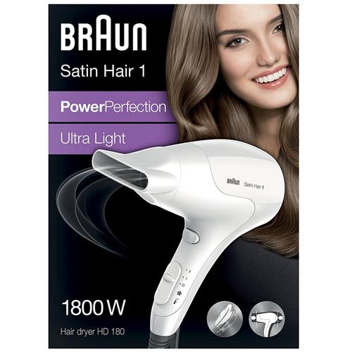 Braun HD180E Secador Pelo ligero 1.800w Blanco