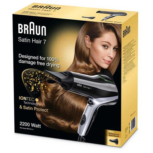 Braun HD730E Secador iónico con difusor 2.200w Negro/Silver