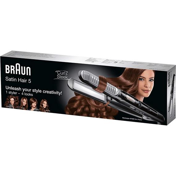 Braun ST550E Plancha Alisadora y Rizadora Negra