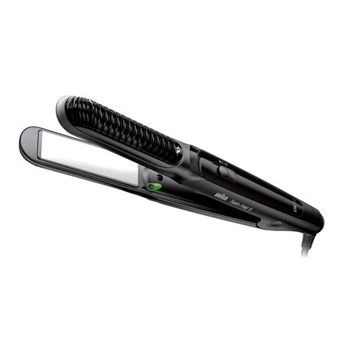 Braun ST570E Plancha de Pelo iónica alisadora y rizadora Negra