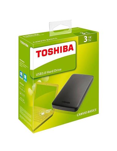 HDD TOSHIBA 3 TB USB 3.0 CANVIO BASIC