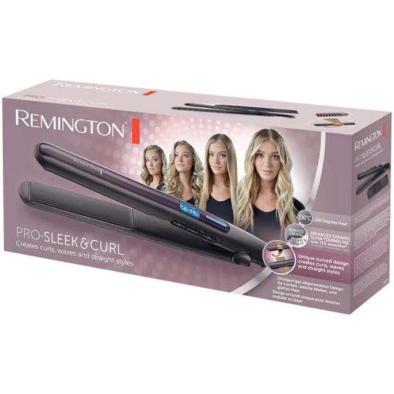 Remington S6505 Alisador Pro-Sleek & Curl con placas extra largas