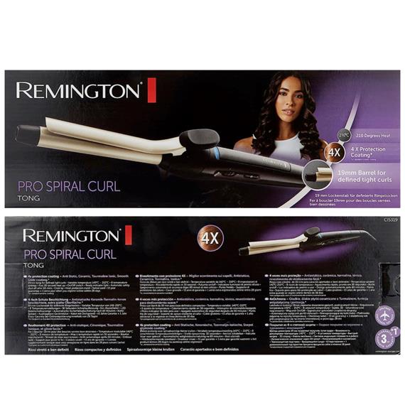 Remington CI5319 Moldeador y Rizador Pro Spiral Curl 19mm