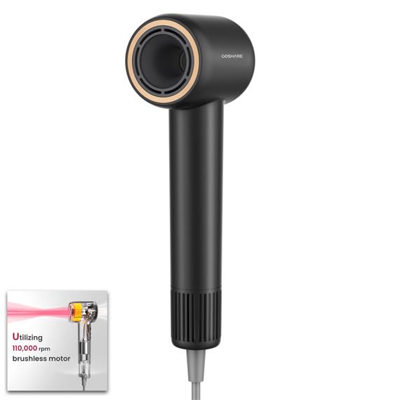 Coshare Superflow1 Secador de Alta Velocidad con Iones Negro