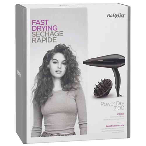 Babyliss D563D Secador de Pelo 2100W con Difusor