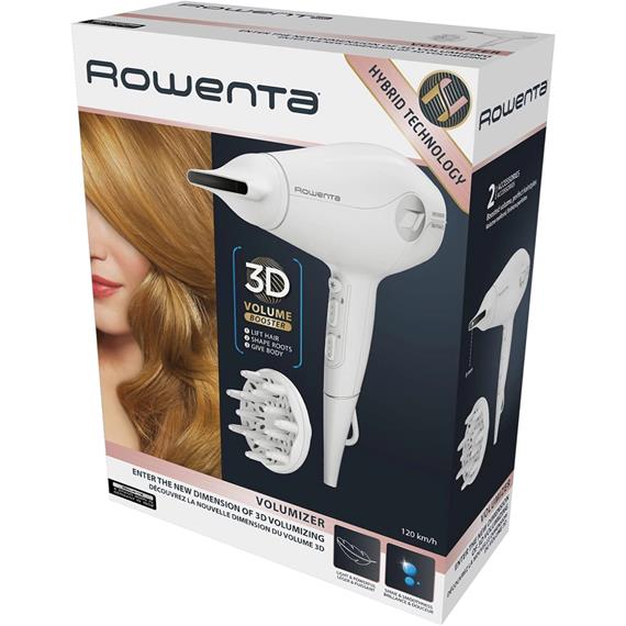Rowenta CV6130F0 Secador Voluminizador 3D 2.400W Blanco