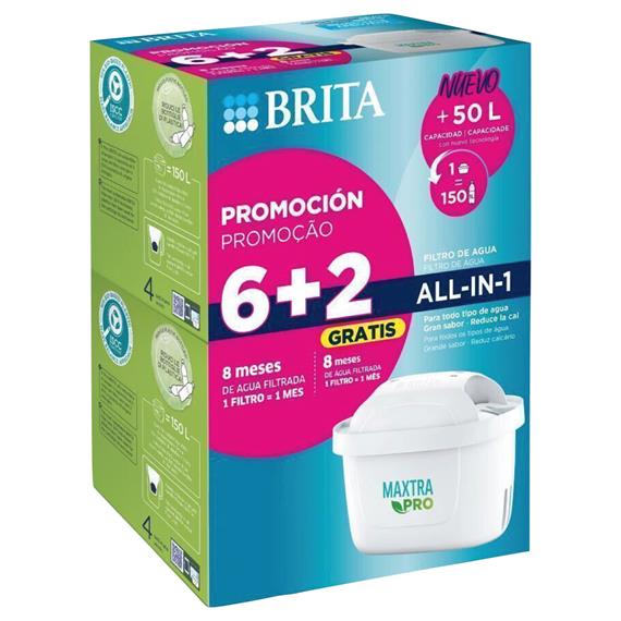 Brita Filtro Maxtra Pro para Jarra Pack 6+2 Unds