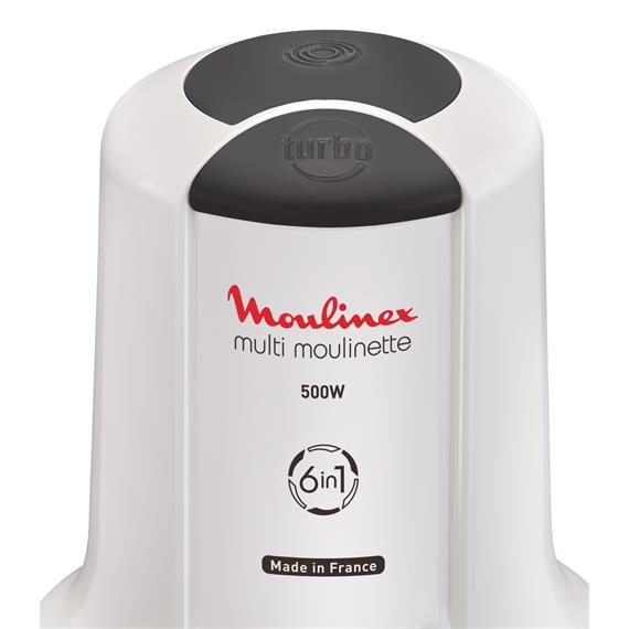 Moulinex AT723110 Picadora 500W 6 en 1 Blanca