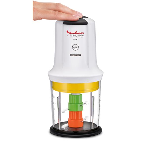 Moulinex AT723110 Picadora 500W 6 en 1 Blanca