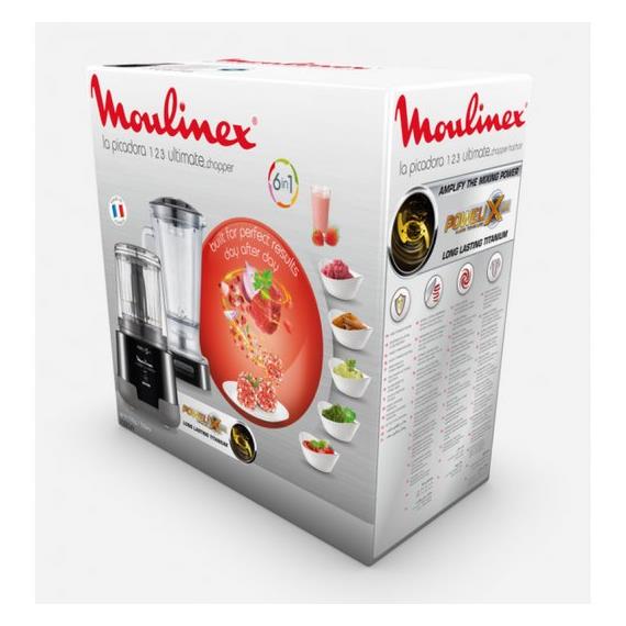 Moulinex DP815855 1.2.3 Ultimate Blender Batidora + Picadora 1000W
