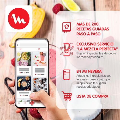Moulinex LM811D10 Batidora con Vaso de Cristal Perfect mix + 1.200W