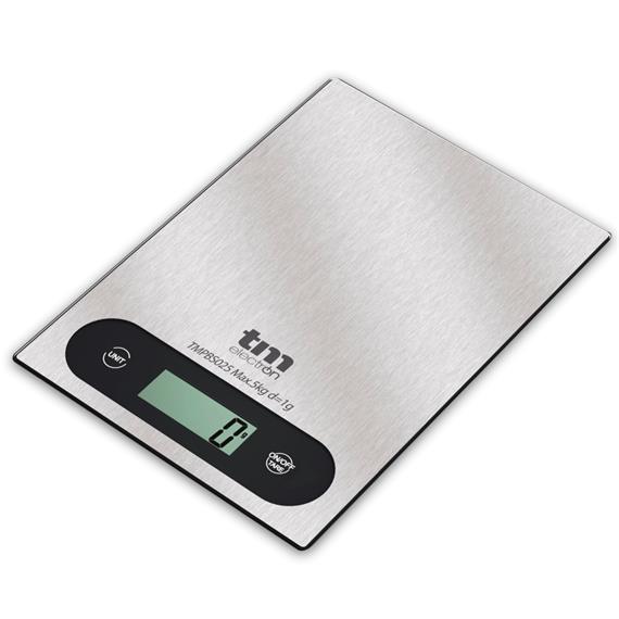 TM Báscula Cocina 5Kg Acero Inox (TMPBS025)