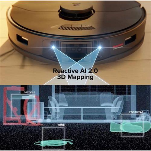 Roborock S7 Max V Robot aspirador con fregado vibraRise Negro