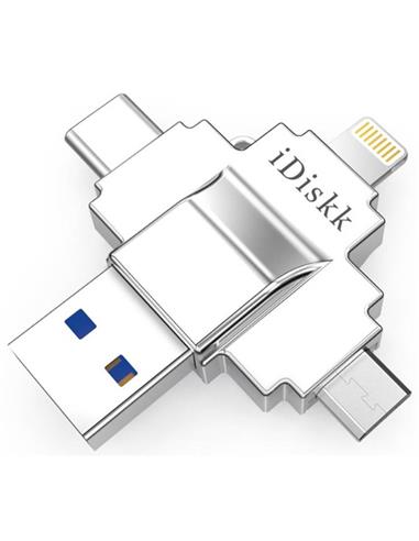 MEM. IDISKK USB 4-1 64GB 3.0 MICRO / TYPE-C / LIGHTNING (U022)