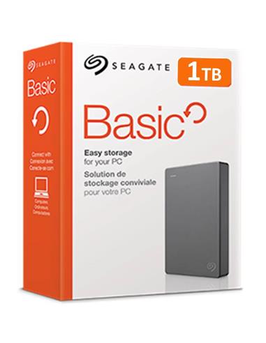 DISCO DURO EXTERNO SEAGATE 1 TB USB 3.0 BASIC 2.5 BLACK