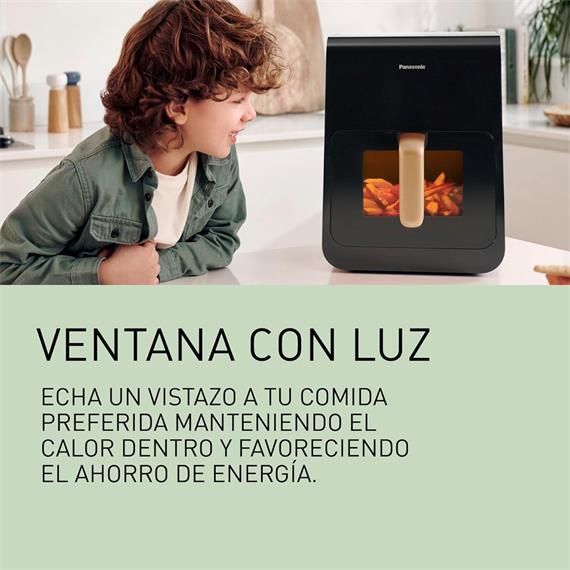 Panasonic NF-CC600AXE Freidora de Aire con Vapor, 6 Litros, Digital, Luz