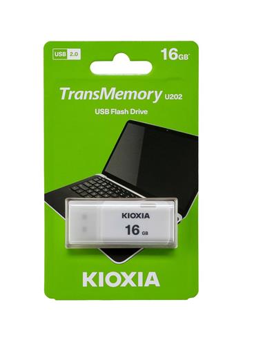 Memoria USB 16GB Kioxia USB 2.0 16GB U202 Blanco
