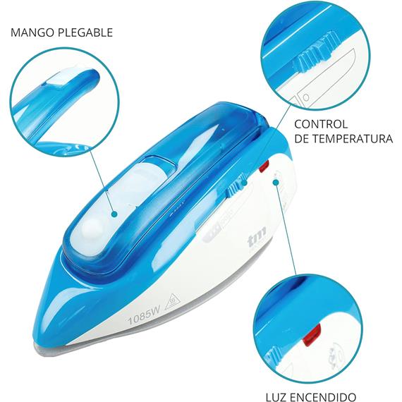 TM Electrón Plancha de Viaje con Vapor1085w (TMPPL010)