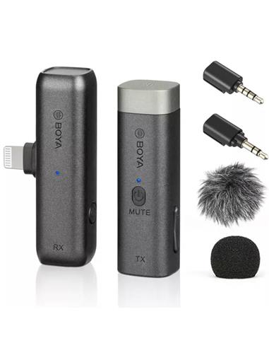 BOYA BY-WM3U 2.4GHz Sistema de micrófono inalámbrico con receptor USB-C