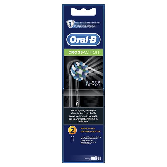 Braun Oral-B 2 Cabezales de Recambio Cross Action Black Edition (EB50BRB-2)