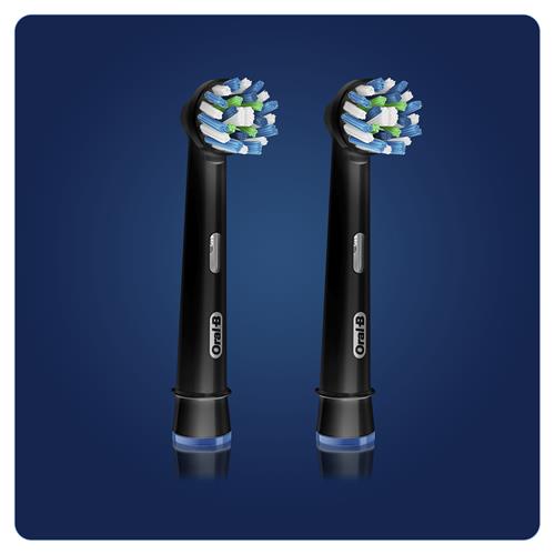 Braun Oral-B 2 Cabezales de Recambio Cross Action Black Edition (EB50BRB-2)