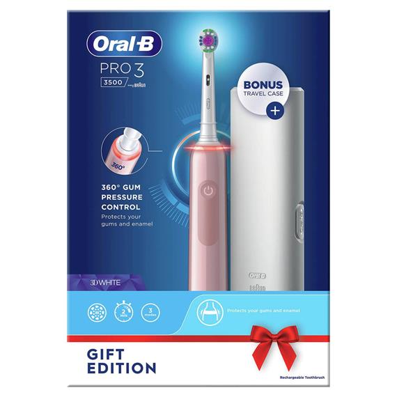 Braun Oral-B Pro 3 3500 Cepillo Eléctrico Rosa (D505.513.3X)