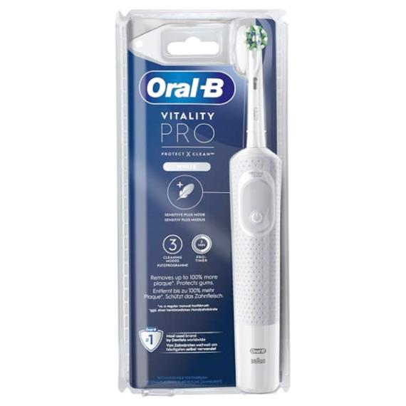 Braun Oral-B Cepillo Vitality Pro con 3 Modos de Limpieza Blanco (D103.413.3)