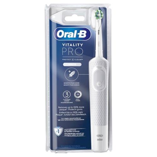 Braun Oral-B Cepillo Vitality Pro con 3 Modos de Limpieza Blanco (D103.413.3)
