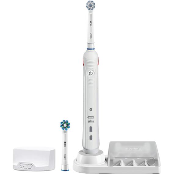 Braun Oral-B Cepillo Pro Smart 4 4000 Bluetooth  Blanco con Estuche de Viaje (D601.525.3P)