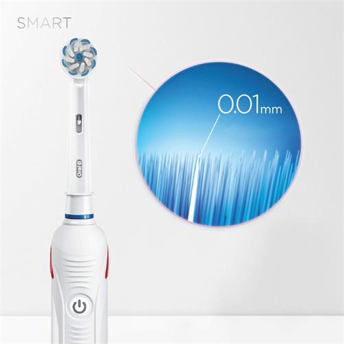 Braun Oral-B Cepillo Pro Smart 4 4000 Bluetooth  Blanco con Estuche de Viaje (D601.525.3P)