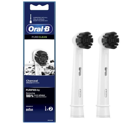 Braun Oral-B 2 Cabezales de Recambio Pure Clean Charcoal Carbón (EB20CH-2)