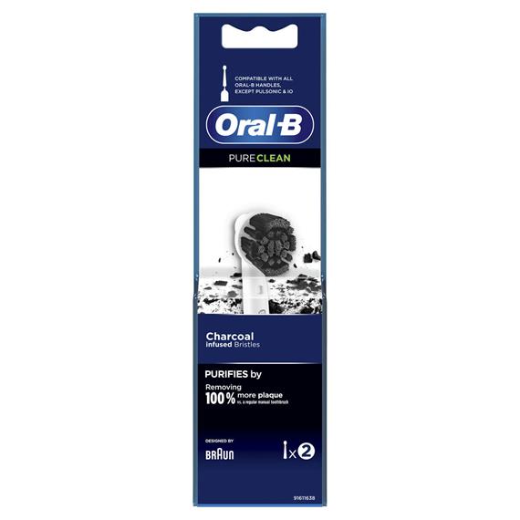 Braun Oral-B 2 Cabezales de Recambio Pure Clean Charcoal Carbón (EB20CH-2)