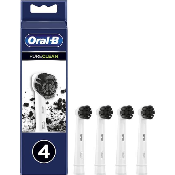 Braun Oral-B 4 Cabezales de Recambio Pure-Clean Charcoal Carbón (EB20CH-4)