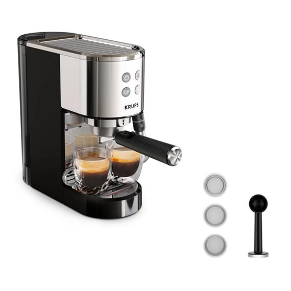Krups XP444C10 Cafetera Espress Virtuoso 15 Bar 1400W Inox