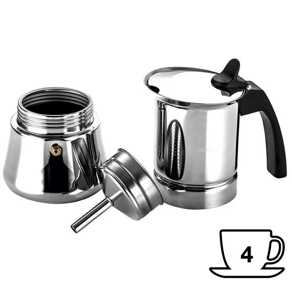 Fagor Etnica Cafetera Italiana de Acero 4 Tazas