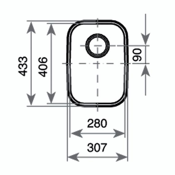 Teka Be 28.40 Fregadero bajo encimera de 45 cm