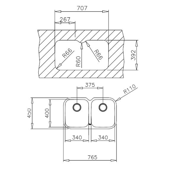 TEKA BE 2C 765 3 1/2 FREGADERO