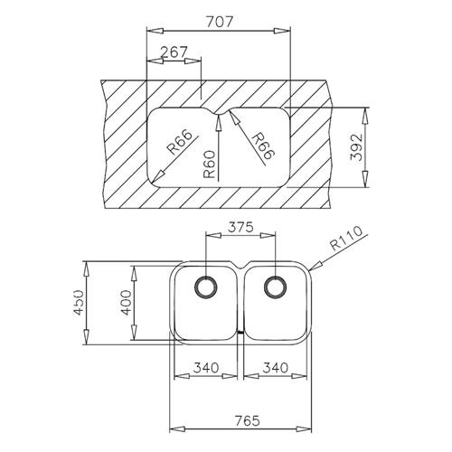 TEKA BE 2C 765 3 1/2 FREGADERO