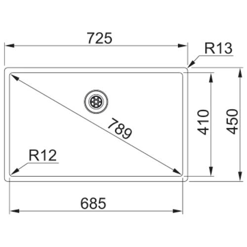FRANKE BBX 110-68 122.0393.818 FREGADERO