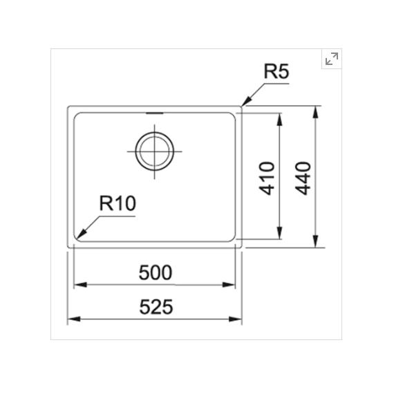 FRANKE SIRIUS 110-50 SID FREGADERO BLANCO POLAR 1250332323