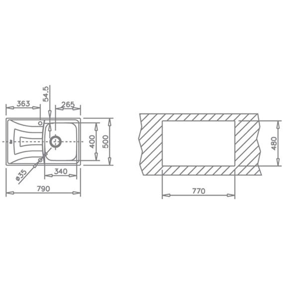 Teka Universo Max 79 1C 1E REV (79x50/77x48/17,5 PROF)