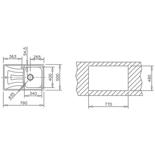 Teka Universo Max 79 1C 1E REV (79x50/77x48/17,5 PROF)