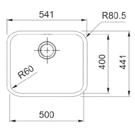 Mepamsa Square 50.40 Fregadero Inox (122.0667.805)